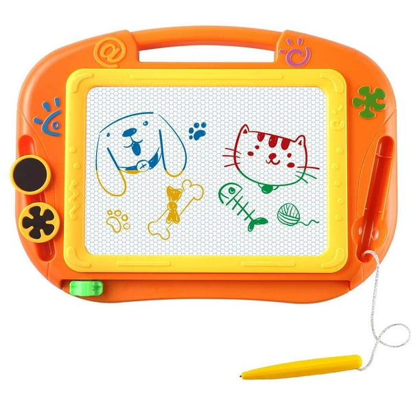 Children's Magic Writer Magnetic Drawing Board Pen & Shapes Kids Educational Toy